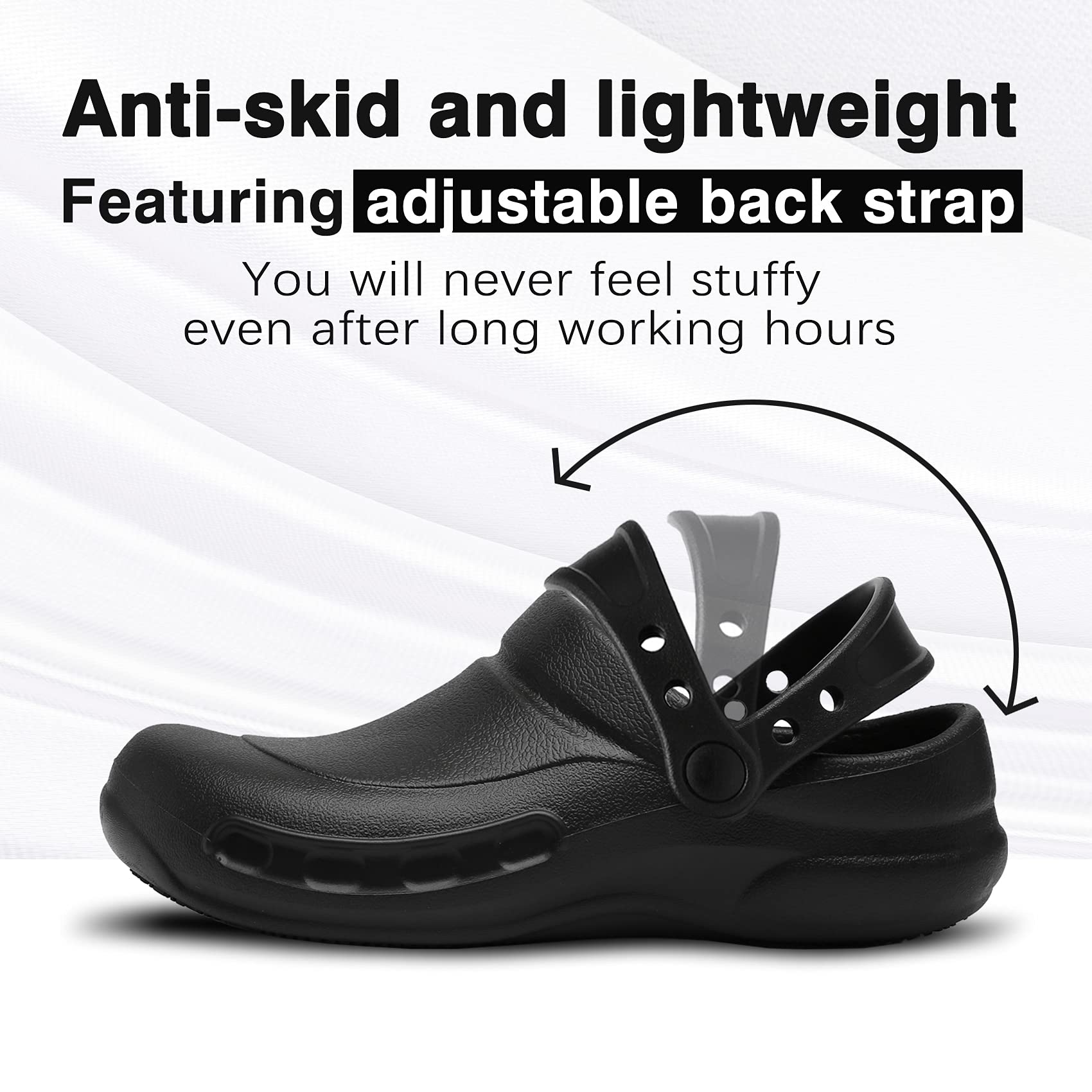 **Slip-Resistant Men's Chef Shoes - Oil & Waterproof Kitchen Clogs for Cooking, Nursing & Food Service - Non-Slip Work Shoes for Restaurant Staff & Healthcare Professionals**