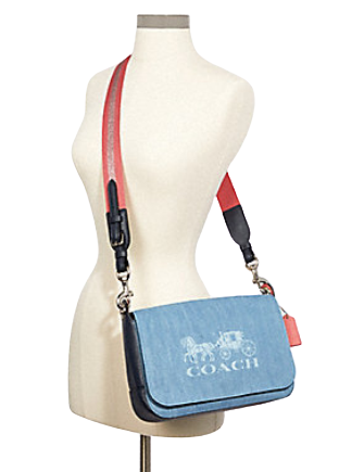 Coach Denim Horse and Carriage Jes Messenger Bag - Stylish Crossbody Purse for Women | Perfect for Work, Travel & Everyday Use