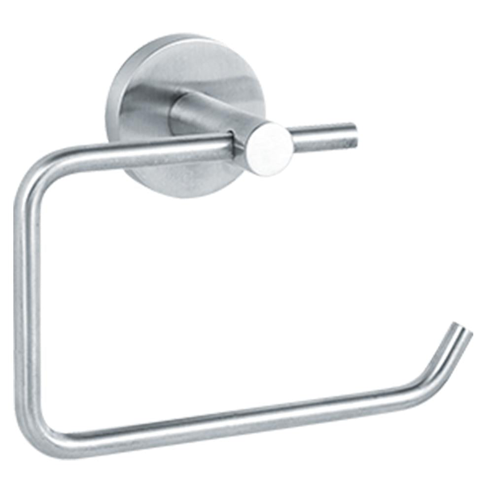 ASI 7314 Omara Toilet Paper Roll Holder - Surface Mounted Satin Nickel Bathroom Tissue Dispenser for Home & Commercial Use
