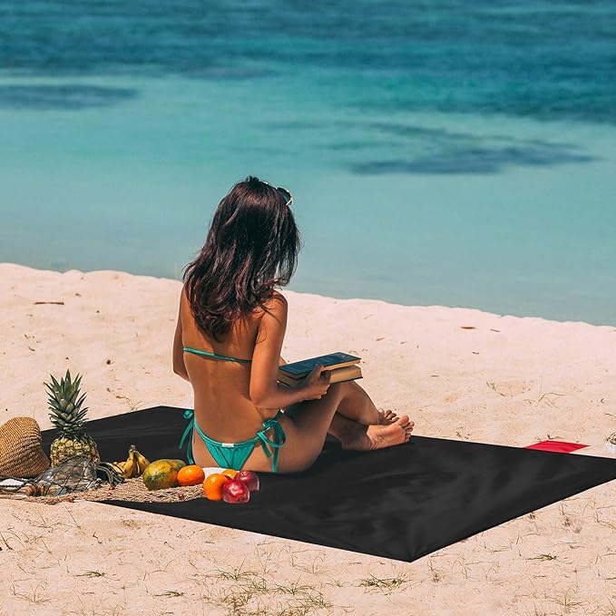 **Acuvar Waterproof Sandproof Outdoor Pocket Blanket - Portable Picnic Mat for Beach, Park, Camping & Hiking - Lightweight Travel Blanket for Picnics, Travel, and Outdoor Adventures**