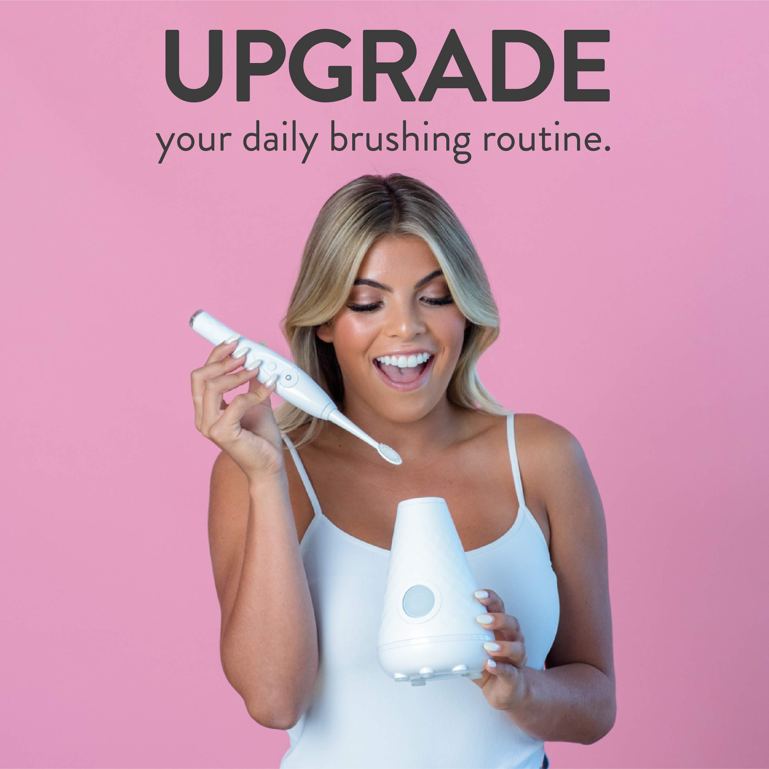 Tao Clean UV Sanitizing Sonic Electric Toothbrush with Cleaning Station - 2 Speed Settings, White | Professional Teeth Cleaning for Home & Travel Oral Care