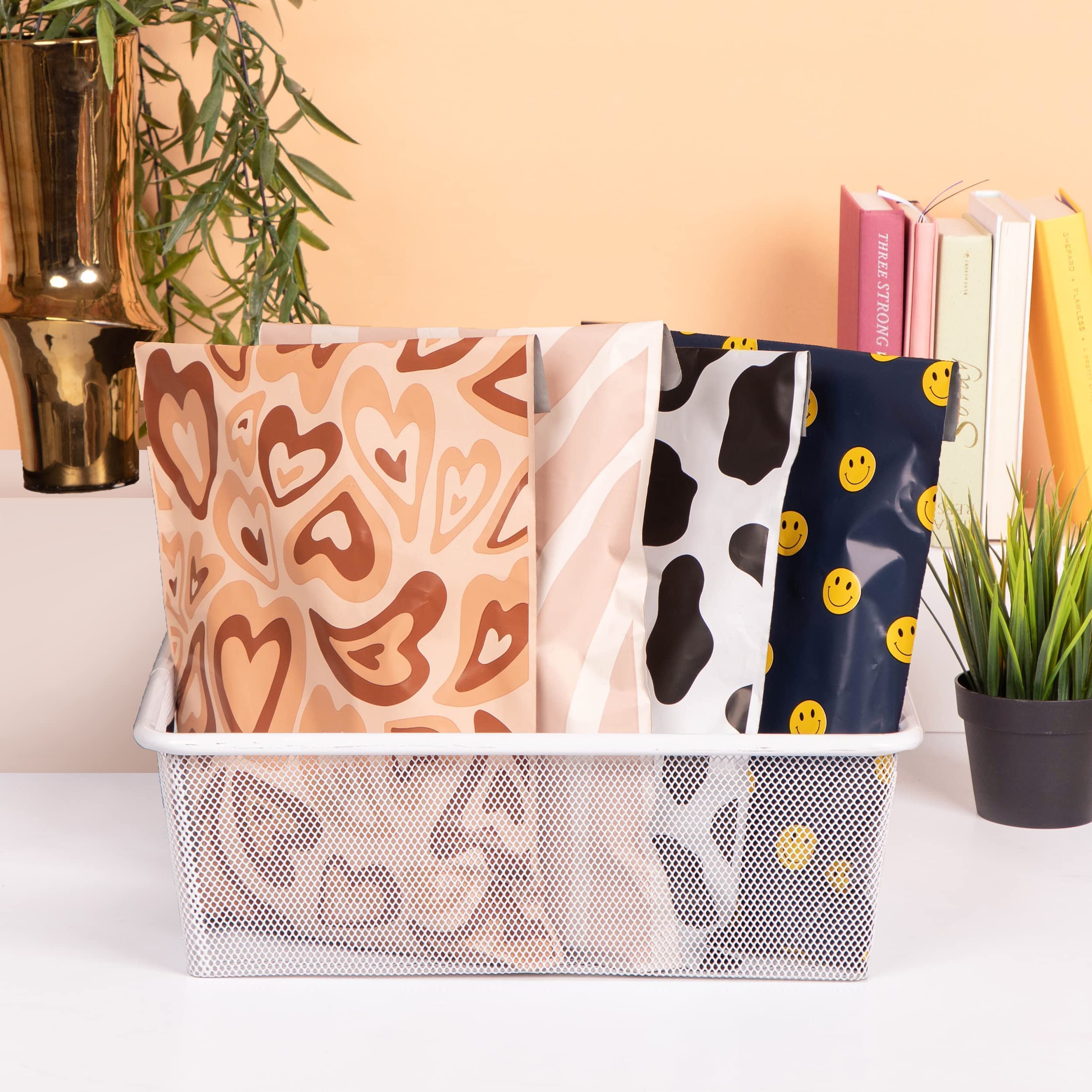100 Pack 10x13 Poly Mailers - Durable Shipping Bags for Small Business | Waterproof Mailing Envelopes | Lightweight Packing Pouches for Ecommerce (Zebra Print) - Perfect for Shipping Clothes, Books & Small Products