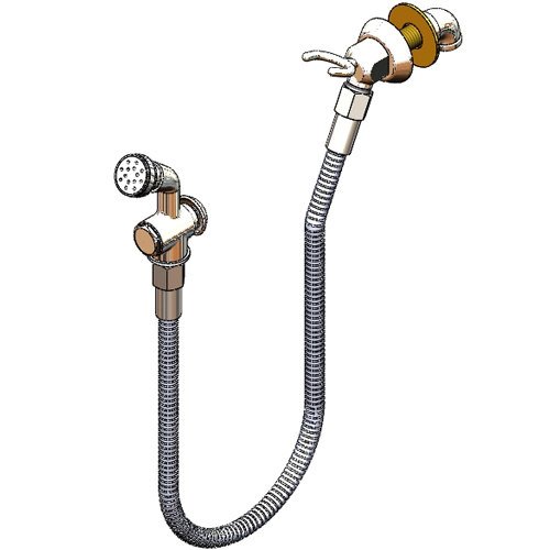 T&S Brass B-0101-ENP Commercial Spray Valve with Rose Spray Head & 28