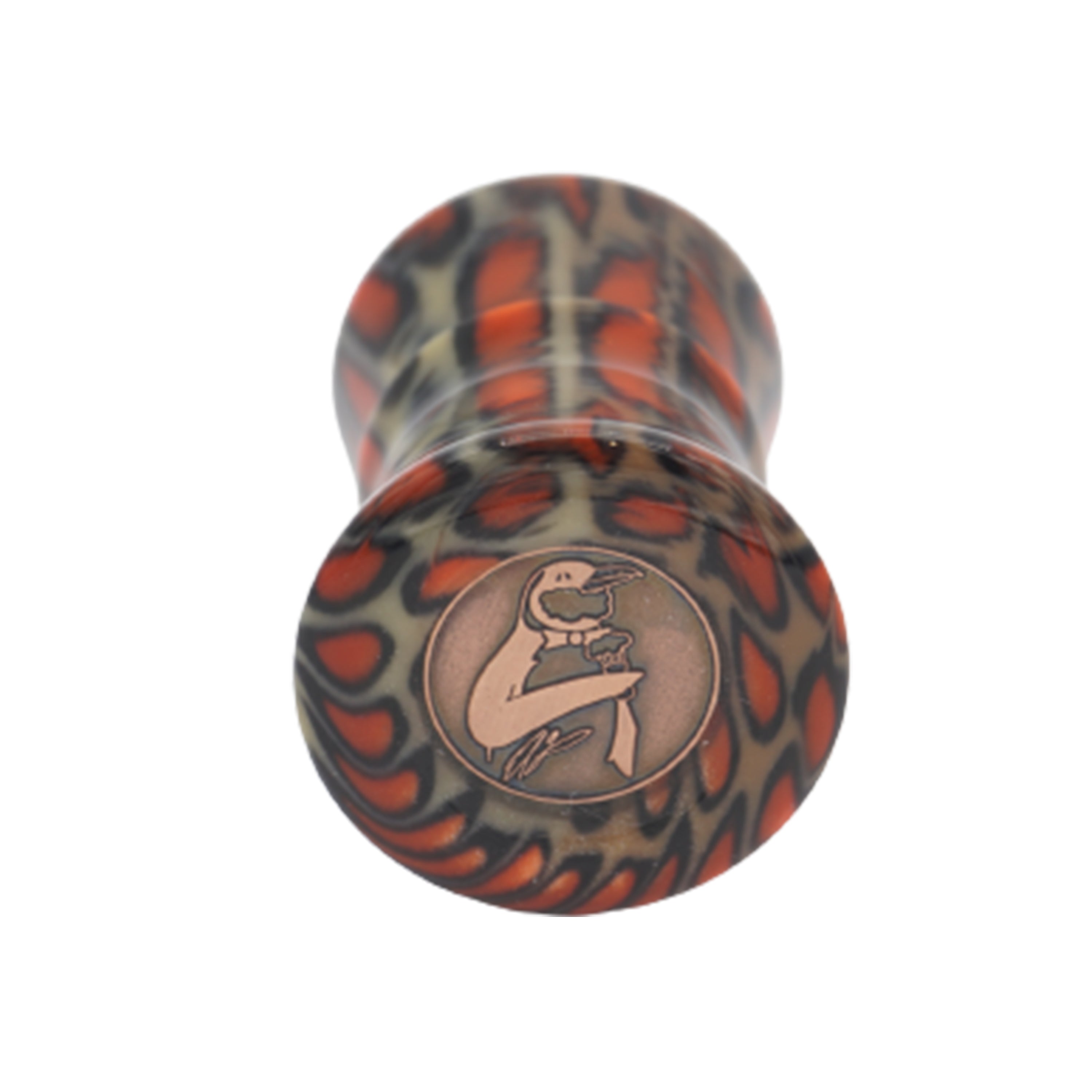 Orange Tigris Perla Handcrafted Shaving Brush Handle for Wet Shaving - Fits 24mm & 26mm Knots - Perfect for Traditional Barber Shaving & Luxury Grooming Gifts