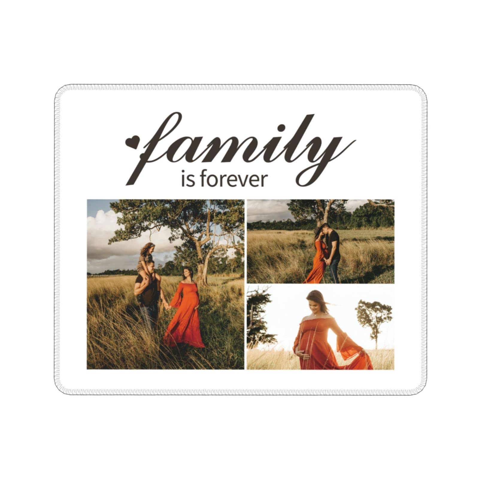 Custom Photo Mouse Pad 11.8x9.8 Inch - Personalized Collage Mouse Mat with Text/Image - Unique Gaming & Office Desk Accessory - Perfect Gift for Christmas, Valentine's Day, Birthday & Anniversary - Great for Work, Gaming & Home Office Use