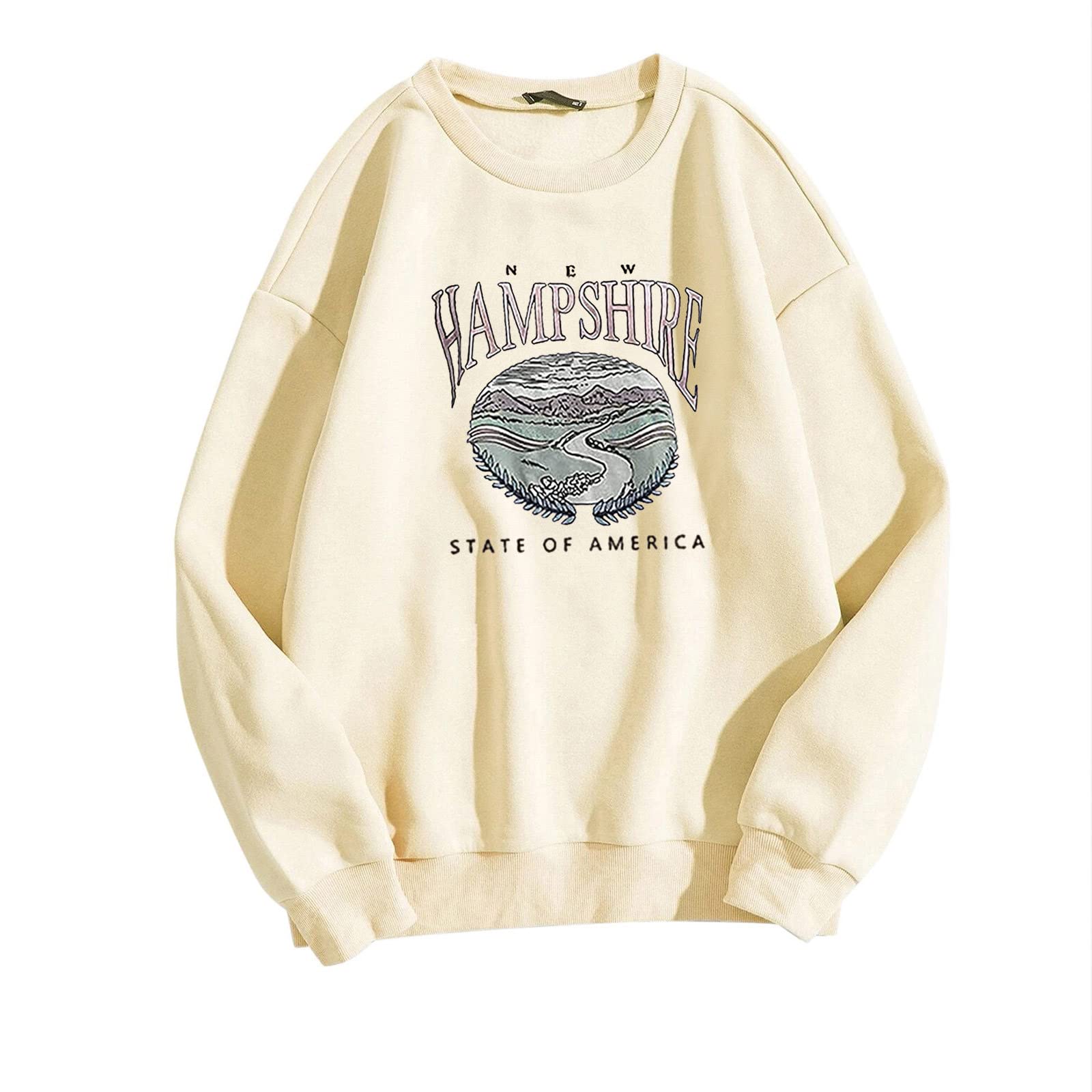 Women's Casual Letter Print Pullover Sweater - Long Sleeve O-Neck Printed Sweatshirt for Everyday Wear | Perfect for Work, Weekend & Fall Layering