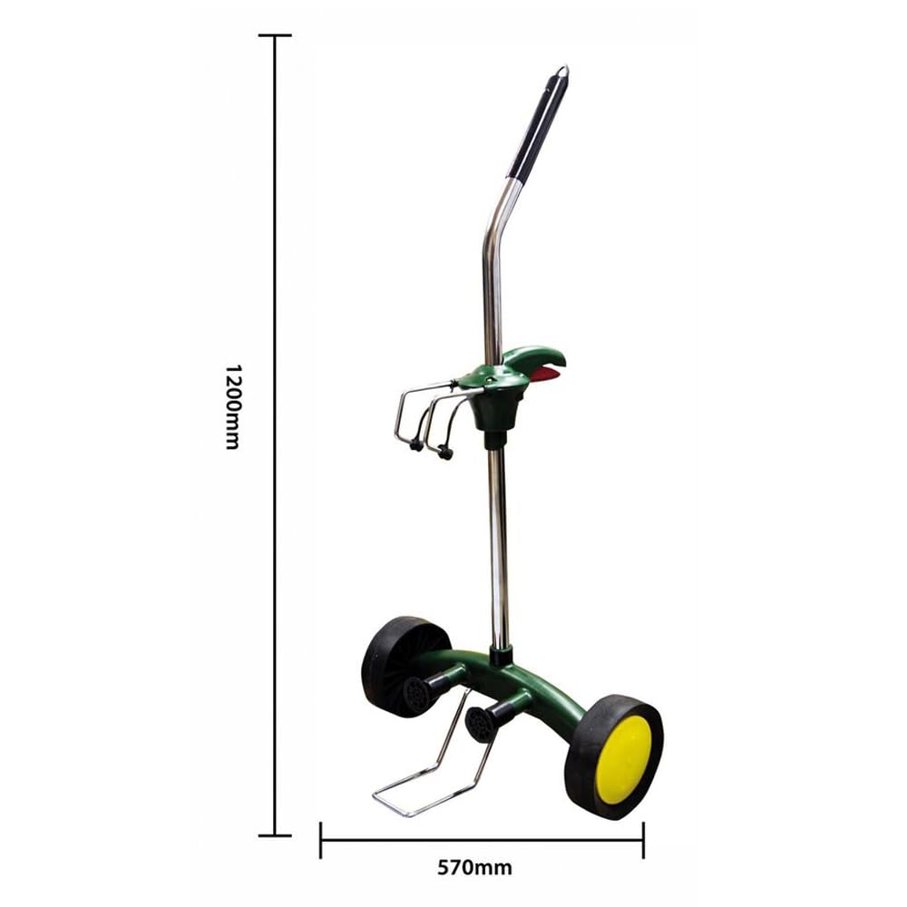 Heavy Duty Garden Pot Mover Dolly with Adjustable Handle & Flat-Free Wheels - Plant Caddy Trolley for Large Flower Pots, Potted Trees & Outdoor Planters | Perfect for Patio, Deck & Greenhouse Use