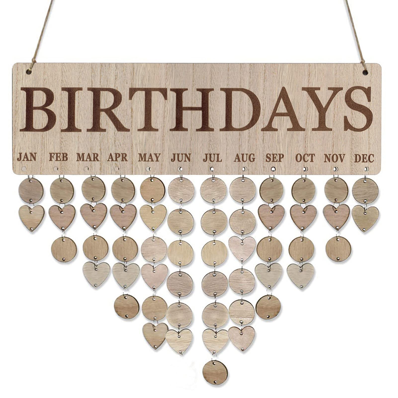 Elegant Wooden Hanging Sign Set - Stylish Multifunctional Party Decor for Birthday, Wedding & Home Celebration - Perfect for Wall Decor, Table Centerpieces & Event Signage
