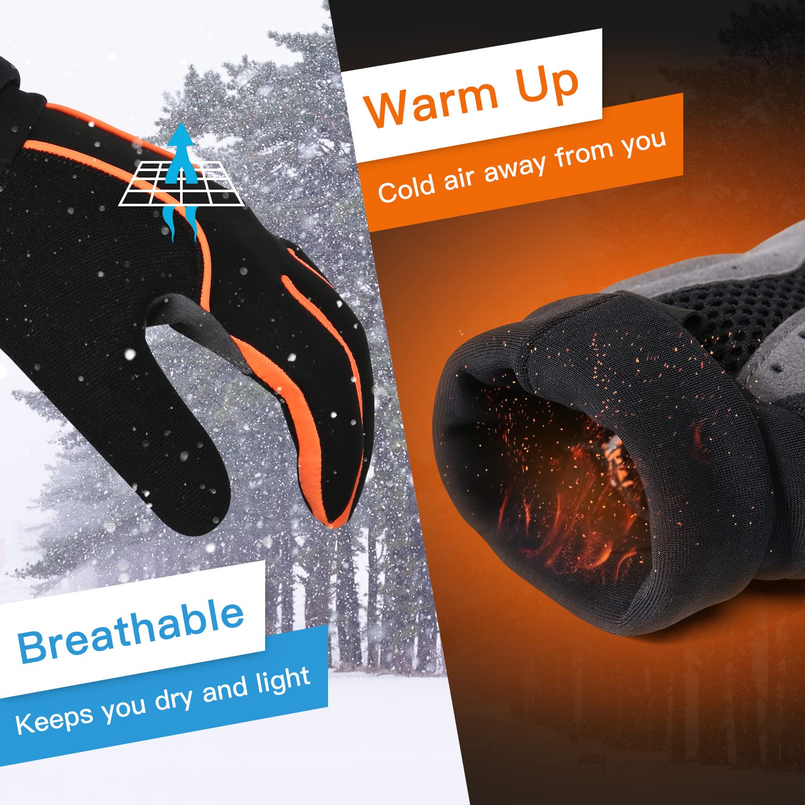 Santic Windproof Cycling Gloves with Gel Pads - Anti-Shock, Breathable Bike & Motorcycle Gloves for Men & Women - Perfect for Mountain Biking, Road Cycling & Motorcycle Riding