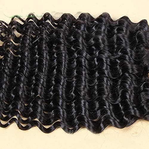 Deep Curly Micro Loop Human Hair Extensions - Pre Bonded Micro Link Brazilian Remy Hair with Beaded Rings for Black Women - 100 Strands (26 Inch, Jet Black) - Perfect for Protective Styling, Weddings & Everyday Glamour