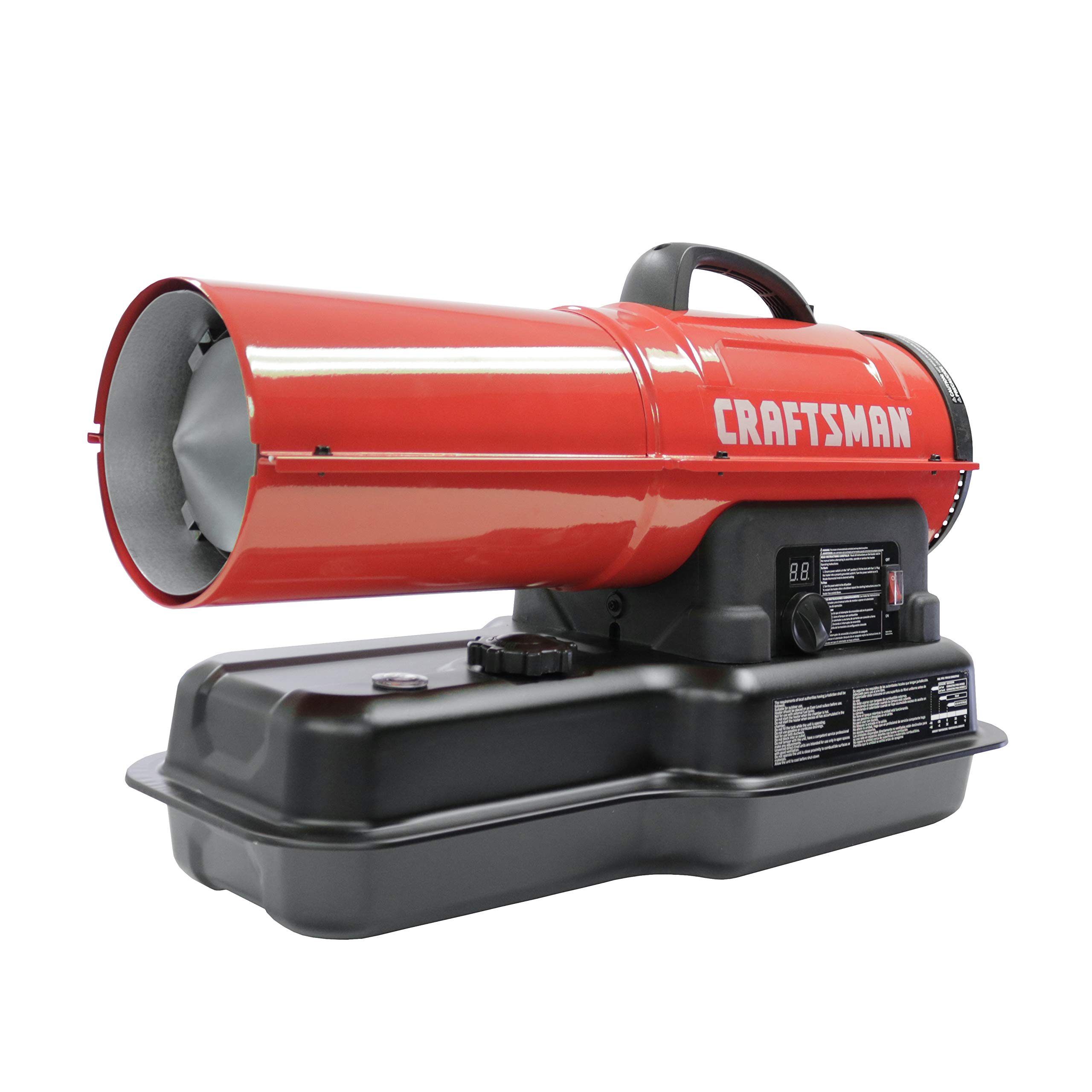 Craftsman 80,000 BTU Portable Kerosene/Diesel Forced Air Heater for Construction Sites, Garages & Outdoor Workspaces - Heavy Duty Job Site Heating Solution