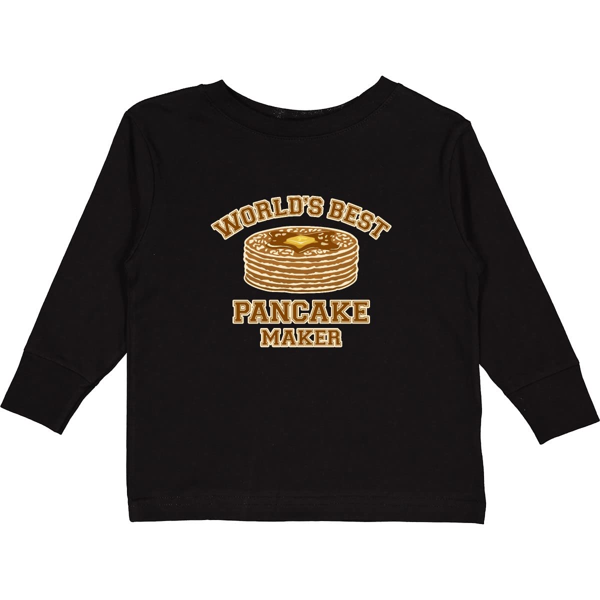 Best Pancake Maker Toddler Long Sleeve T-Shirt - Cute Breakfast Themed Kids Shirt for Cooking & Baking Fun - Perfect for Family Breakfast, Kitchen Playtime & Toddler Activities