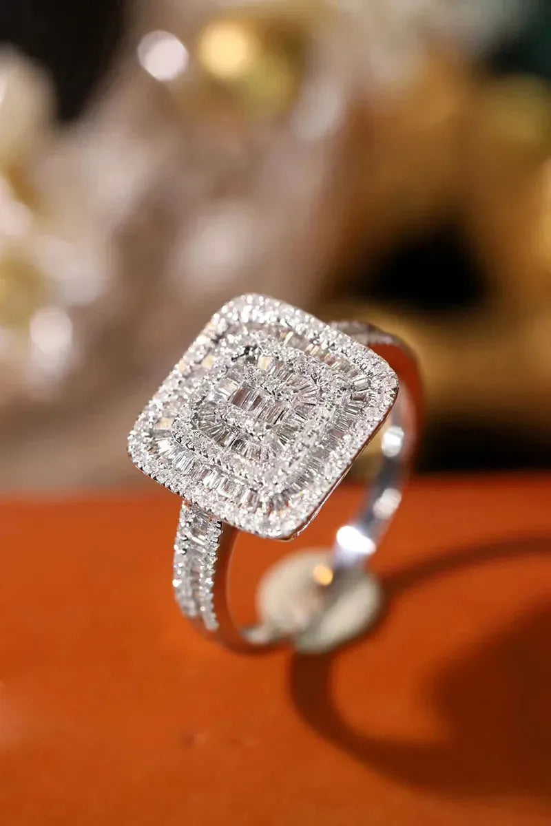 18K White Gold Diamond Engagement Ring for Women - 0.85 Carat Natural Diamond Wedding Ring, Elegant Luxury Jewelry for Proposals, Anniversaries & Special Occasions