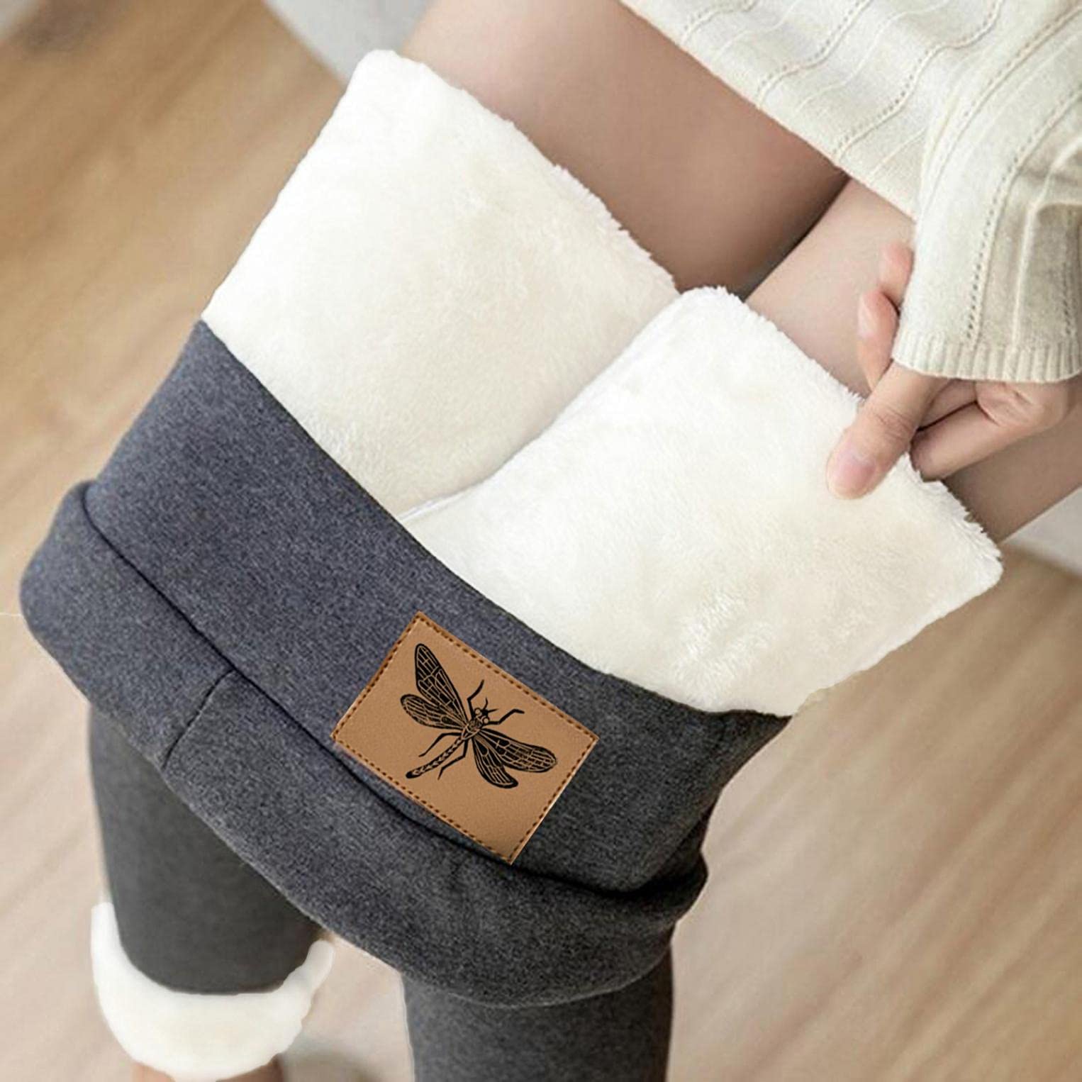 Women's Winter Fleece Lined Leggings - Plus Size Thermal Tights for Cold Weather