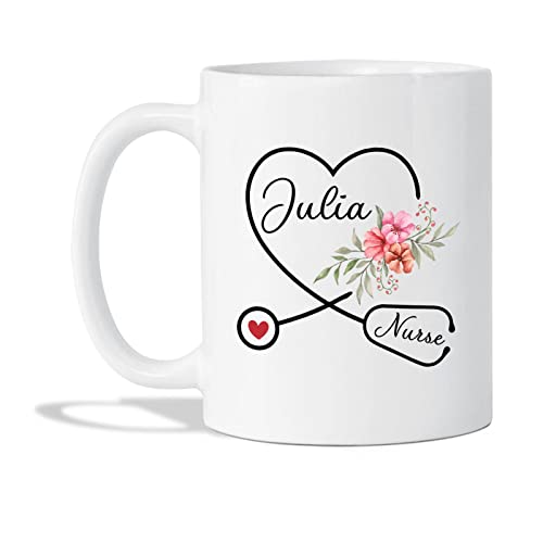 Heart Stethoscope Nurse Mug