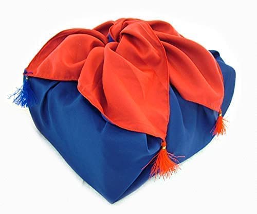 Eco-Friendly Korean Bojagi Gift Wrapping Cloth - Double Sided Red & Blue with Tassels 28
