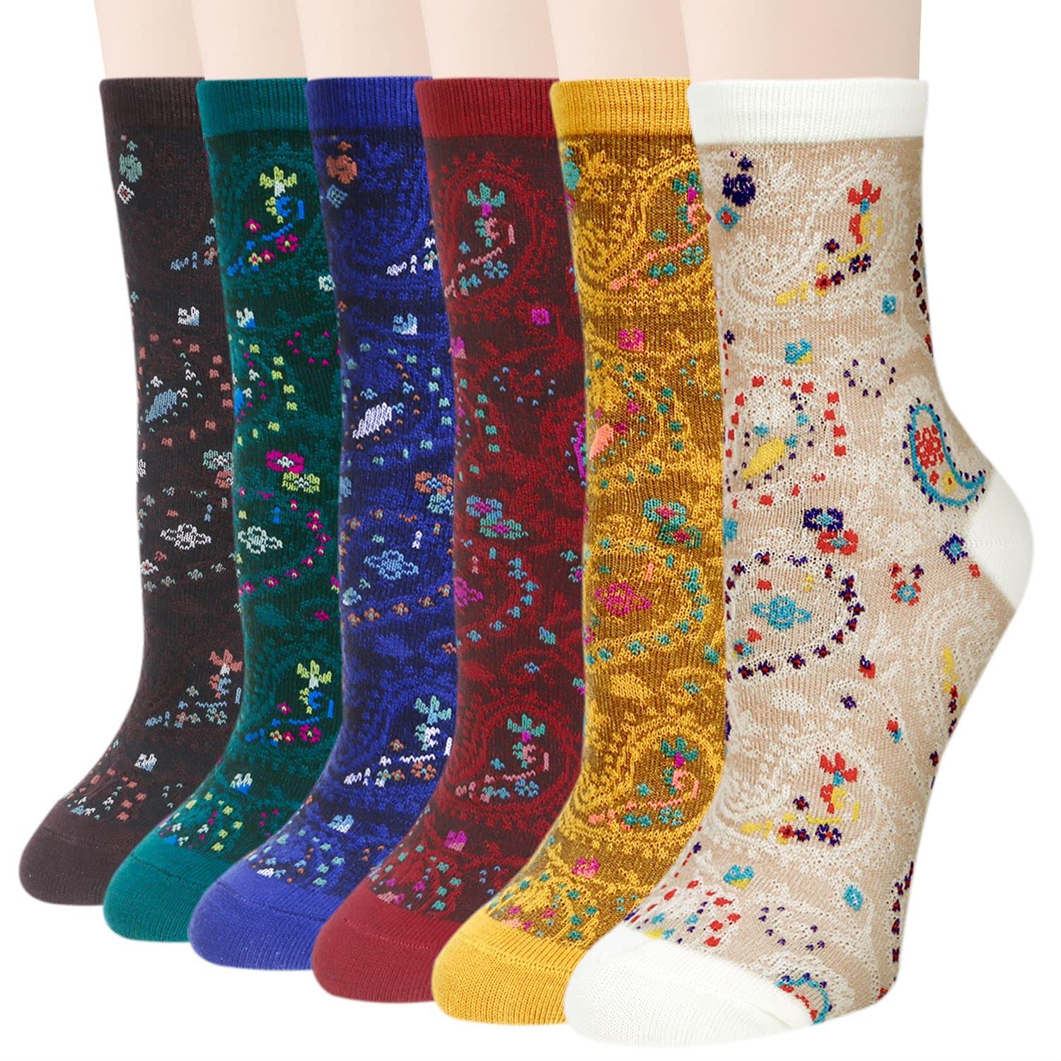 Women's Funny Dog Patterned Animal Socks - Cute Cotton Crew Socks for Casual Wear - Perfect for Pet Lovers, Gifts, and Home Relaxation