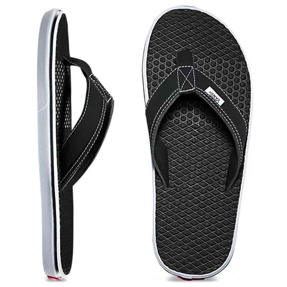 VANS La Costa Lite Sandals for Men & Women - Comfortable Black & White Slide Sandals for Beach, Pool, and Casual Wear