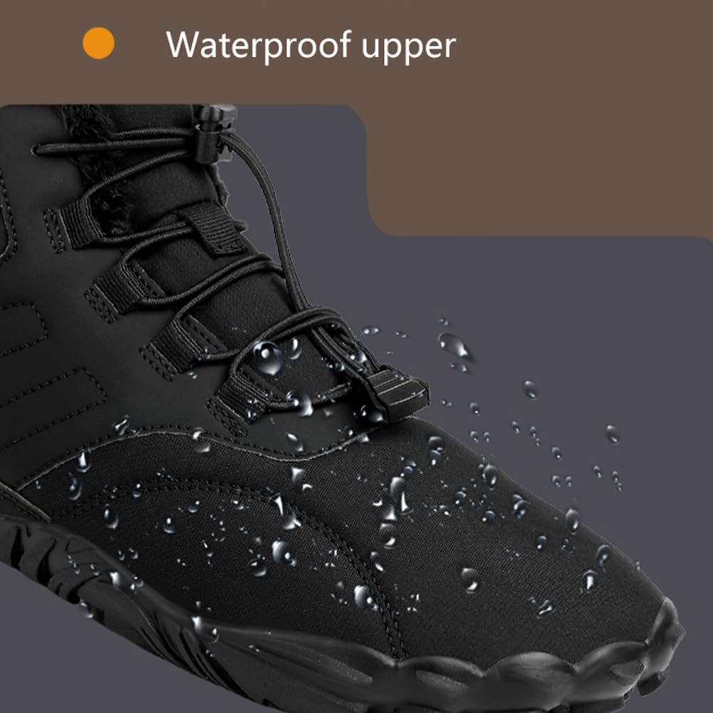 Orgonite Men's & Women's Winter Snow Boots - Insulated Waterproof Hiking Shoes with Anti-Slip Sole | Fur Lined Trekking Boots for Backpacking, Snow Walking & Outdoor Activities | Lightweight Warm Winter Shoes for Camping & Daily Use