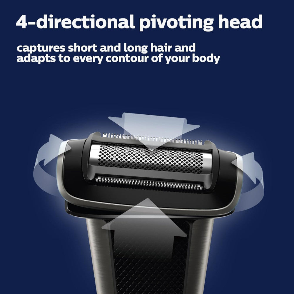 PHILIPS BG7025/15 Body & Intimate Area Trimmer for Men - Waterproof Manscaping Grooming Kit with Dual-Sided Trimmer - Perfect for Body Hair, Chest, Back & Sensitive Areas