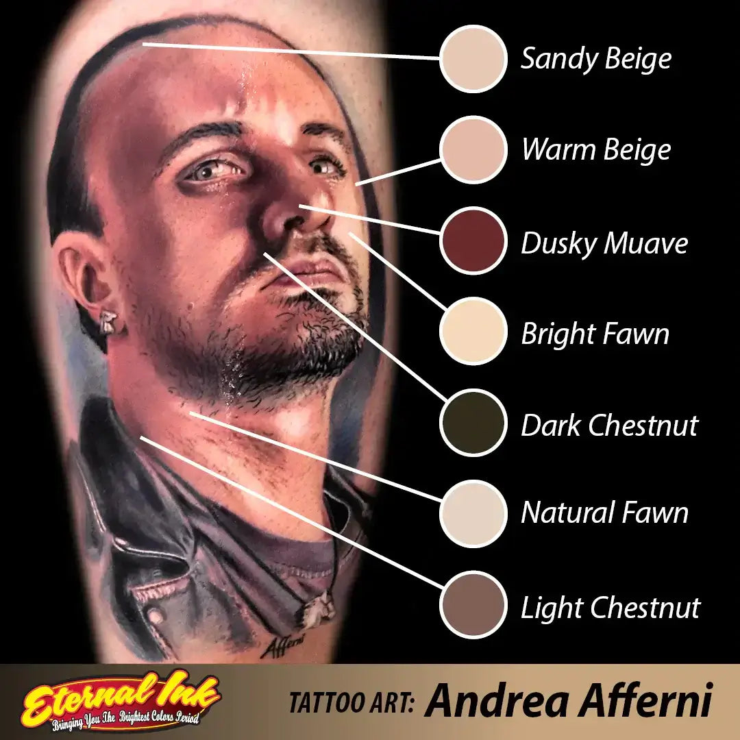 Andrea Afferni Signature Eternal Ink Set - Premium Tattoo Ink for Professional Artists & Beginners - Perfect for Tattoo Studios, Home Use & Gift Giving