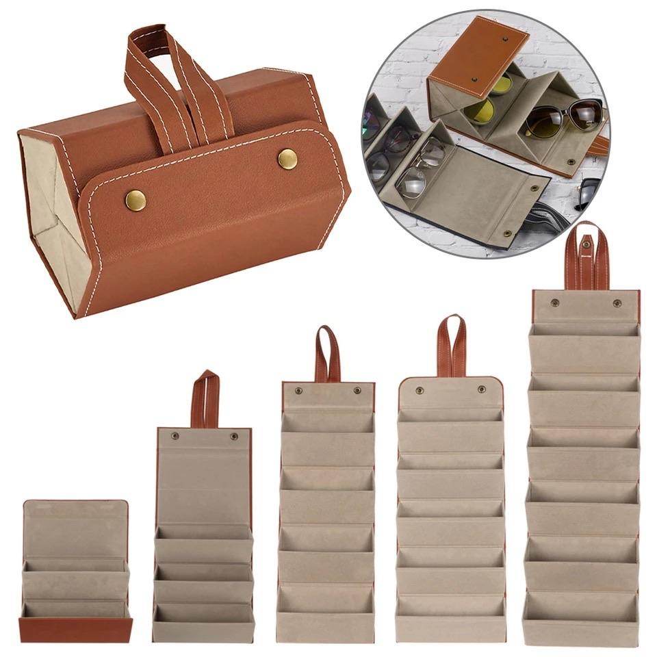 Bean Sunglass Organizer Case - Compact & Durable Eyewear Storage Pouch for Travel, Car, and Home Organization