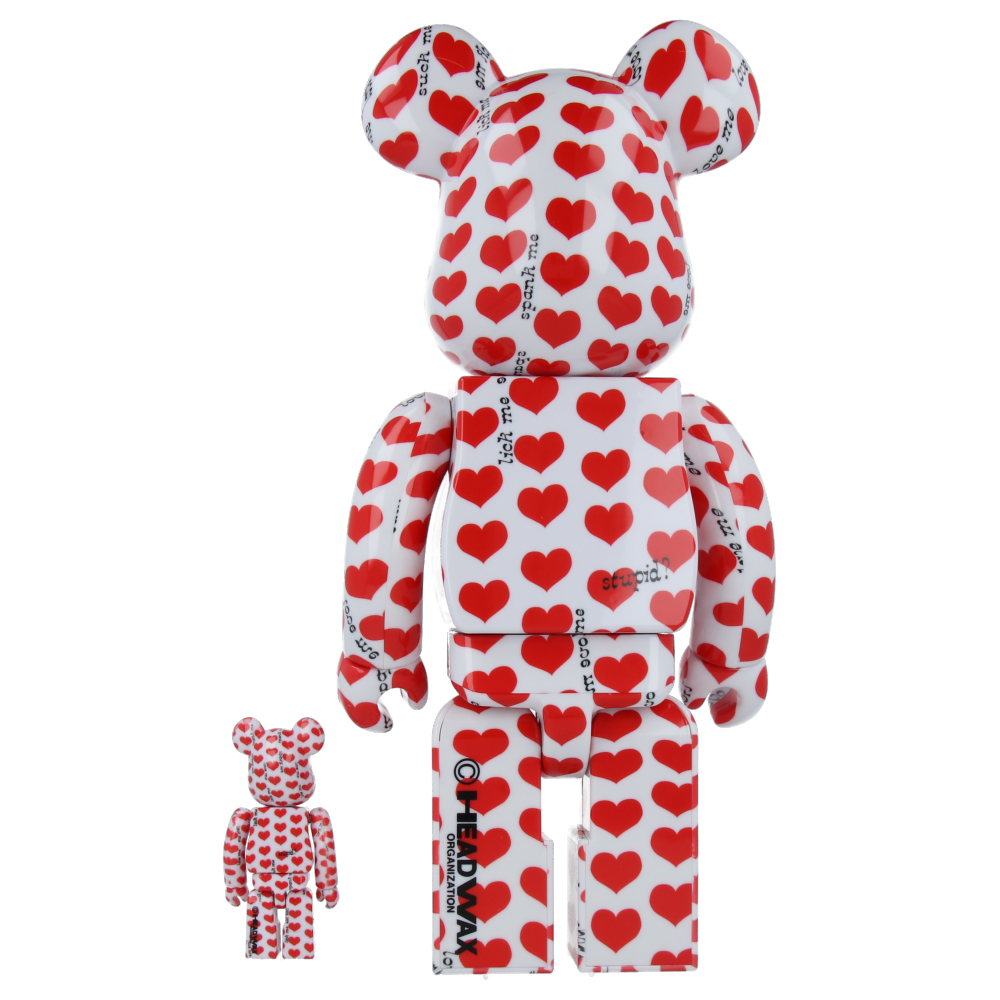 400% + 100% Bearbrick White Heart Collectible Figure - Limited Edition Designer Vinyl Art Toy for Display & Collection - Perfect for Home Decor, Office Display, and Gift Giving