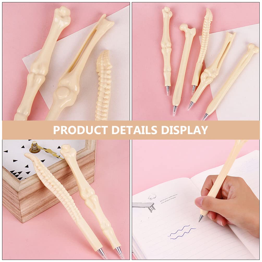 Cabilock 15pcs Halloween Skull Ballpoint Pens Set - Creative Bone Design Writing Pens for Students, Office & School Supplies - Perfect for Spooky Season, Gift Giving & Halloween Party Favors