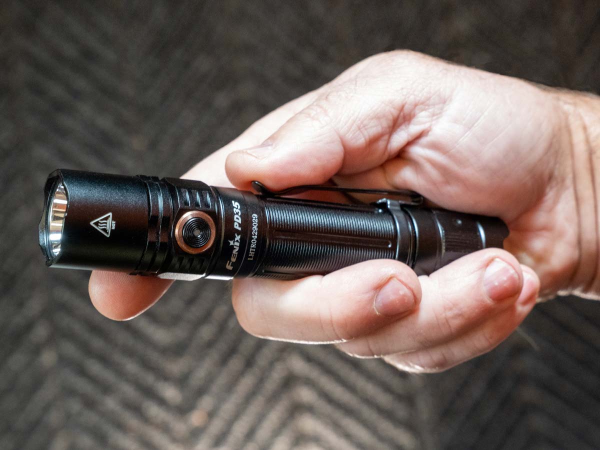 Fenix PD35 V3.0 Tactical Flashlight - 1000 Lumens, Rechargeable, Compact LED Torch with Special Edition Engraved Design for Camping, Hiking, Emergency & Outdoor Adventures