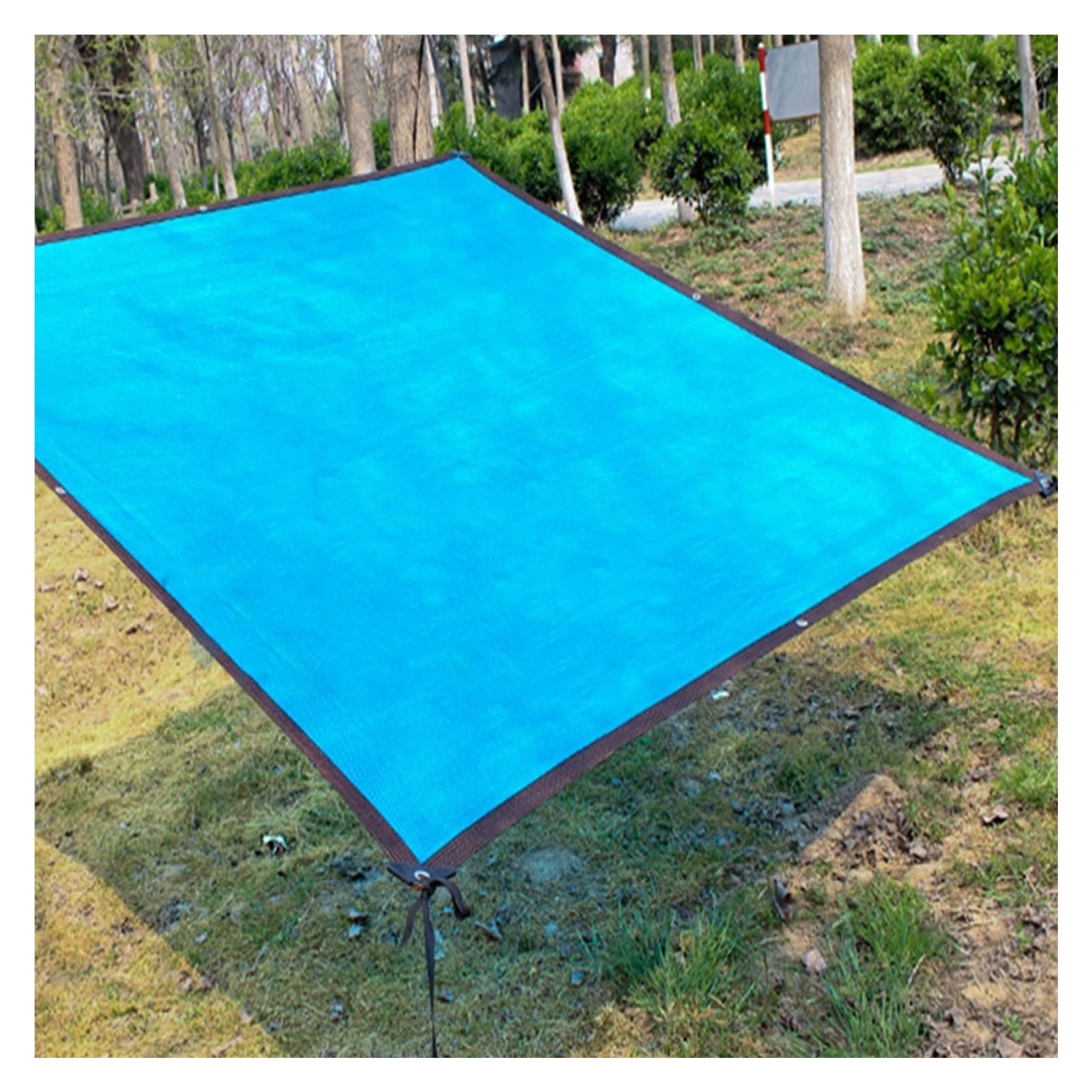 UV-Resistant Sun Shade Cloth with Grommets - 3x4m Blue Shade Sail for Garden, Greenhouse & Plant Protection | Easy Installation Outdoor Sunblock Netting for Patio, Pool & Backyard