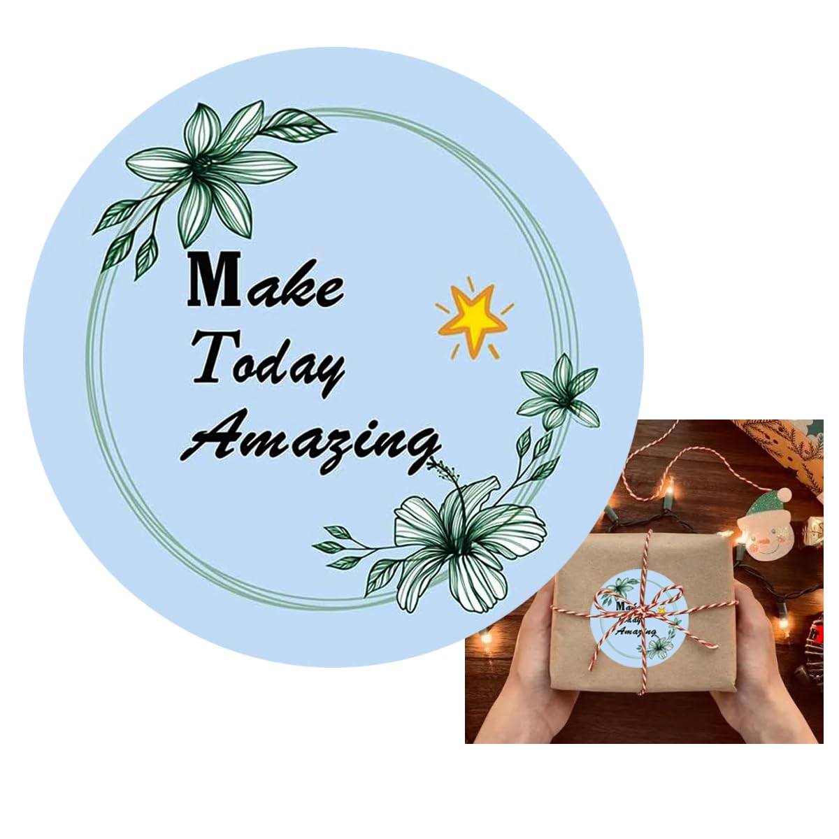 Motivational Inspirational Stickers for Small Business - 500Pcs 1.5In Cute Label Stickers for Envelopes, Packaging & Office Supplies | Perfect for DIY Projects, Scrapbooking & Gift Wrapping
