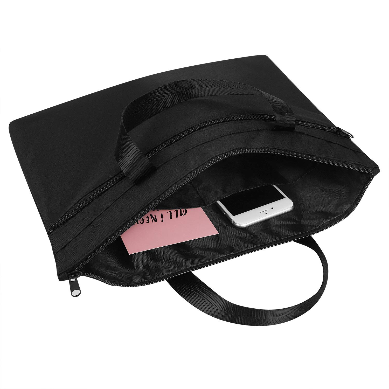 Waterproof A4 File Bag - Lightweight Zippered Business Briefcase for Laptop & Documents | Professional Portfolio Organizer | Ideal for Office, Travel & Commuting