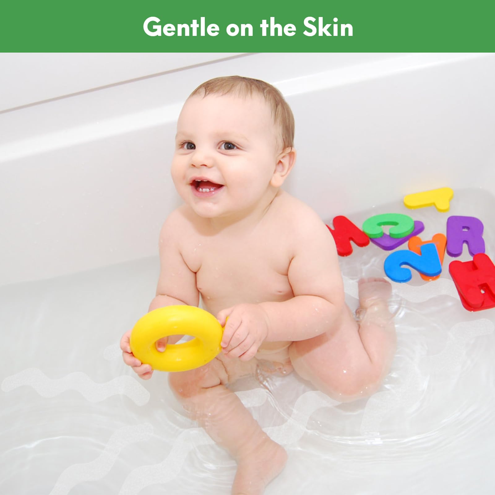 36 PCS Non-Slip Bathtub Stickers - Anti-Slip Shower Floor Decals with Scraper Tool for Bath Tub, Shower, Stairs & Ladders | Prevent Falls in Wet Areas, Perfect for Kids & Elderly Safety