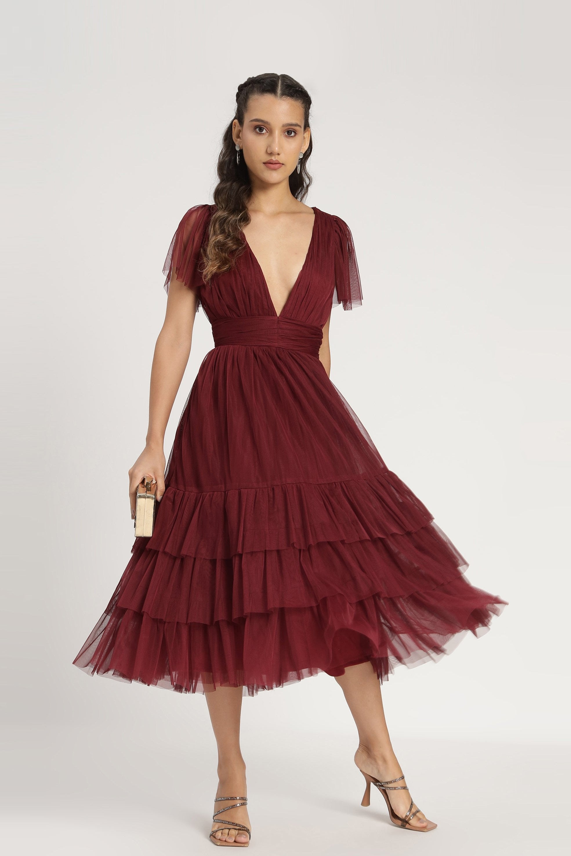 Elegant Madison Burgundy Bridesmaid Dress - A-Line Floor-Length Formal Gown for Weddings, Prom & Special Occasions