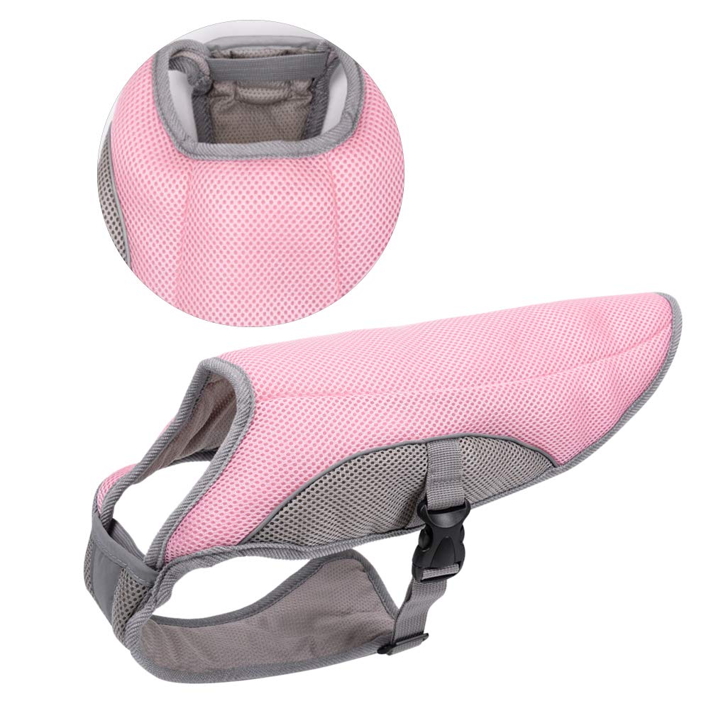 Baluue Dog Cooling Vest for Small Dogs & Puppies - Breathable Summer Pet Cooling Coat for Hot Weather - Pink Dog Cooling Vest for Outdoor Walks, Hiking & Beach Trips