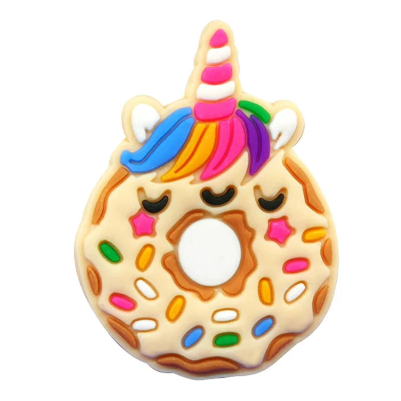 Trendy Donut Shoe Charms Pins for Crocs - Cute Decorative Accessories for Kids & Adults - Perfect Christmas, Birthday Party Gifts for Boys & Girls - Great for School, Travel & Casual Wear