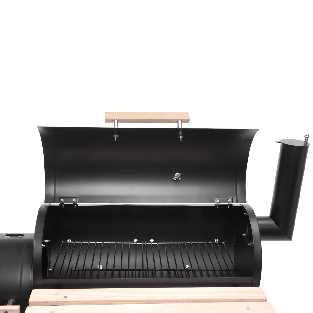 Patio Pro Charcoal Grill with Cover, Wheels & Temperature Gauge - Large Portable BBQ Grill with Side Tables for Outdoor Cooking, Camping, Picnics, Backyard Parties and Tailgating - Perfect for Family Gatherings, Events and Summer Grilling