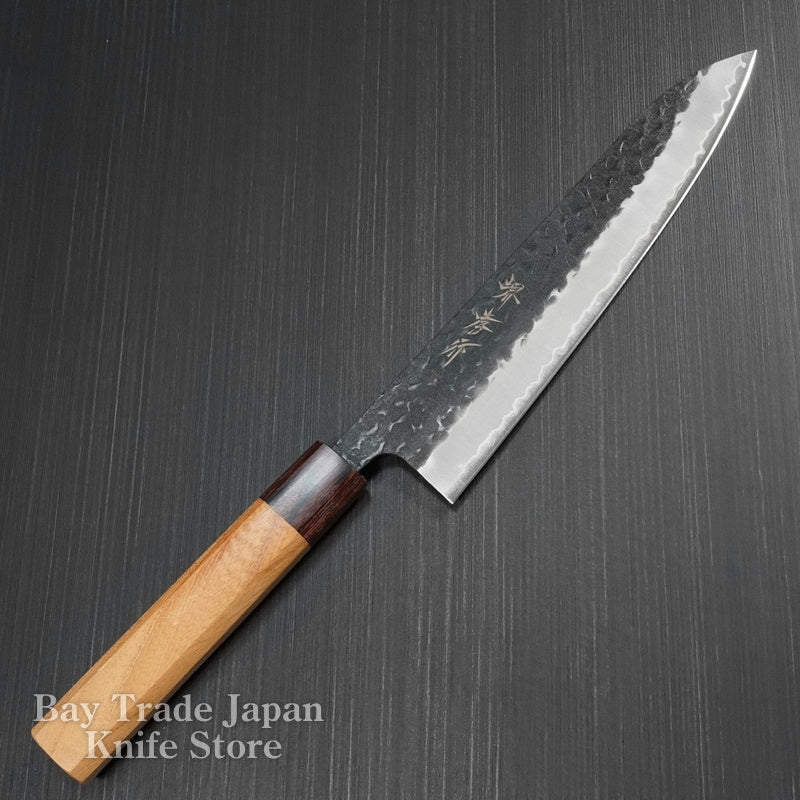 Premium Sakai Takayuki Hammered Black Finish Aogami Super Wa Gyuto Chef Knife 210mm - Japanese High Carbon Steel Kitchen Knife for Professional Chefs & Home Cooking, Perfect for Slicing, Dicing & Meat Preparation