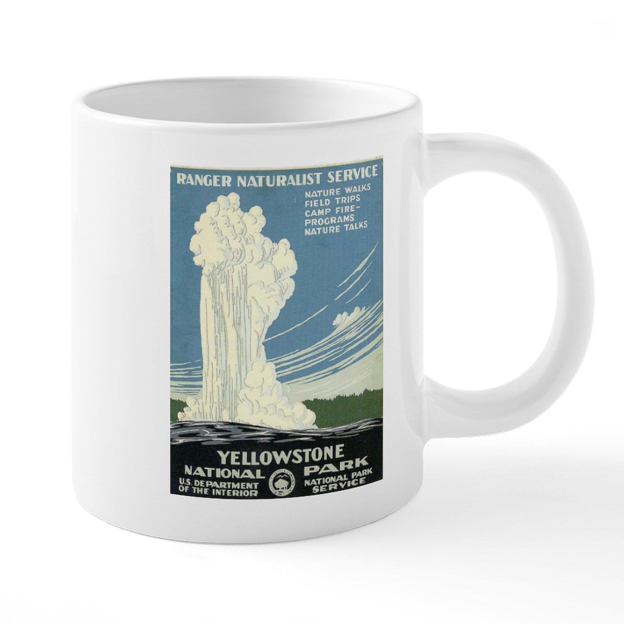 Yellowstone National Park 20 oz Ceramic Coffee Mug - Large Insulated Travel Cup for Hot & Cold Drinks - Perfect for Camping, Hiking, Office & Home Use