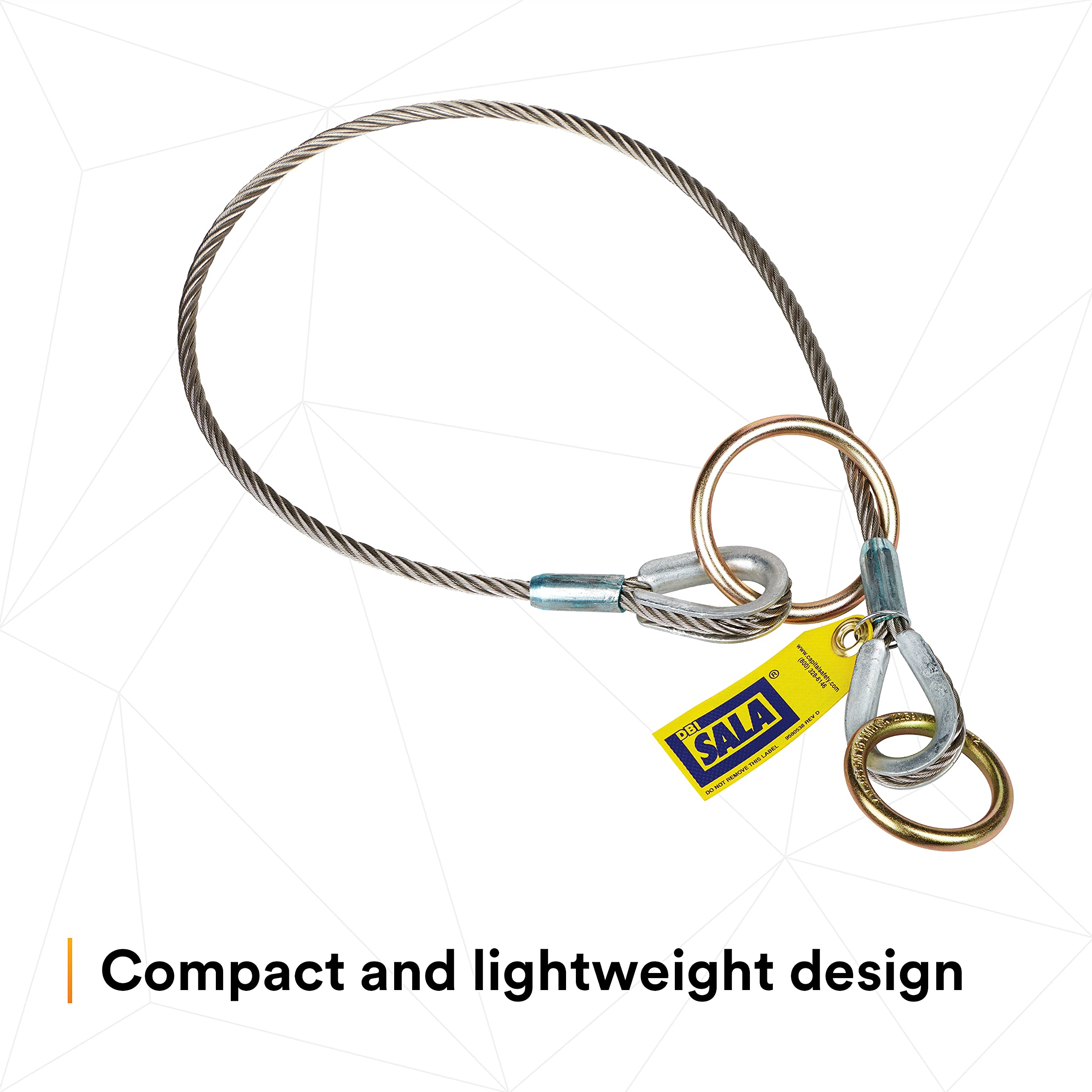 3M DBI-SALA 5900553 Reusable Cable Tie-Off Adapter - Secure Fall Protection for Construction & Roofing Safety | OSHA Compliant