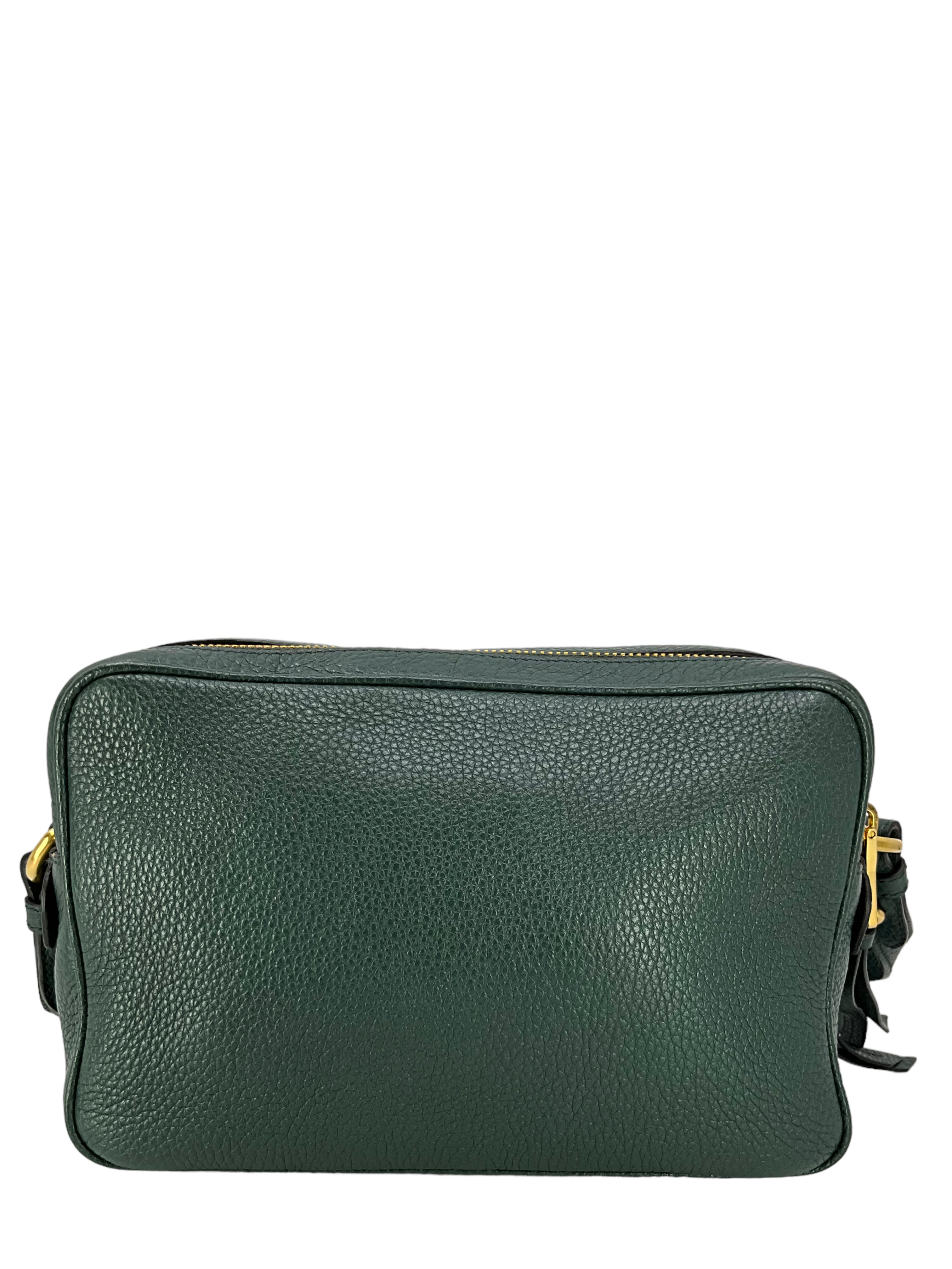 PRADA Vitello Phenix Double Zip Camera Bag in Black | Stylish & Functional Crossbody Bag for Women | Perfect for Travel, Work & Everyday Use