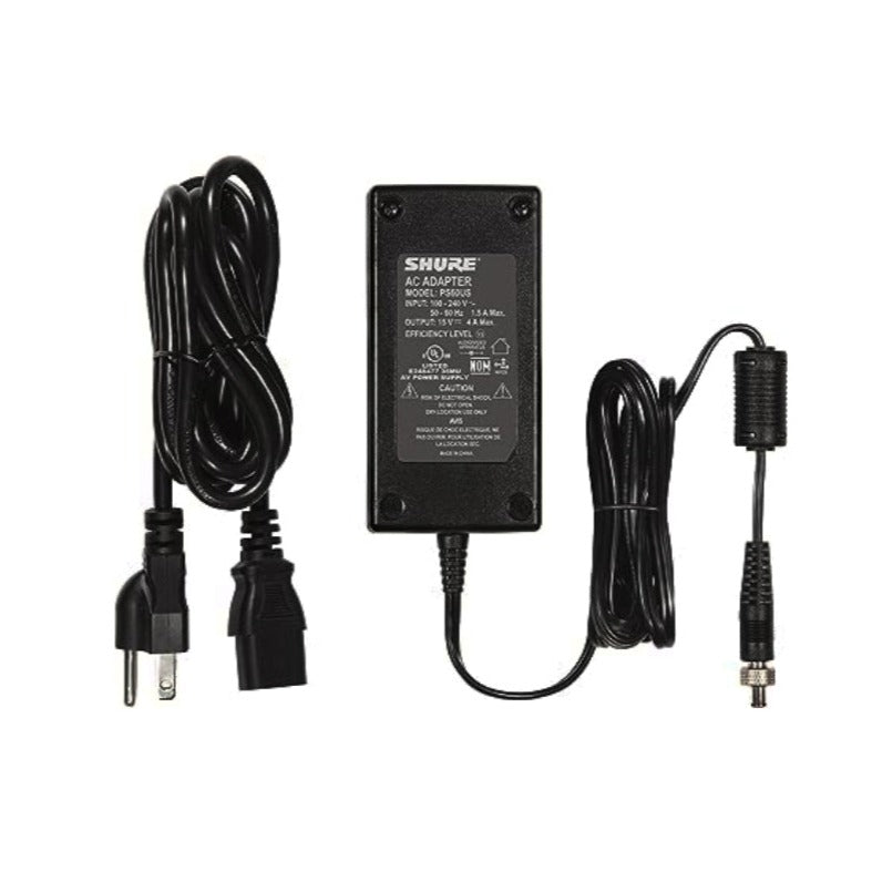 Shure PS60US Power Supply - Energy Efficient 48V Phantom Power for Microphones - Perfect for Recording Studios & Live Performances