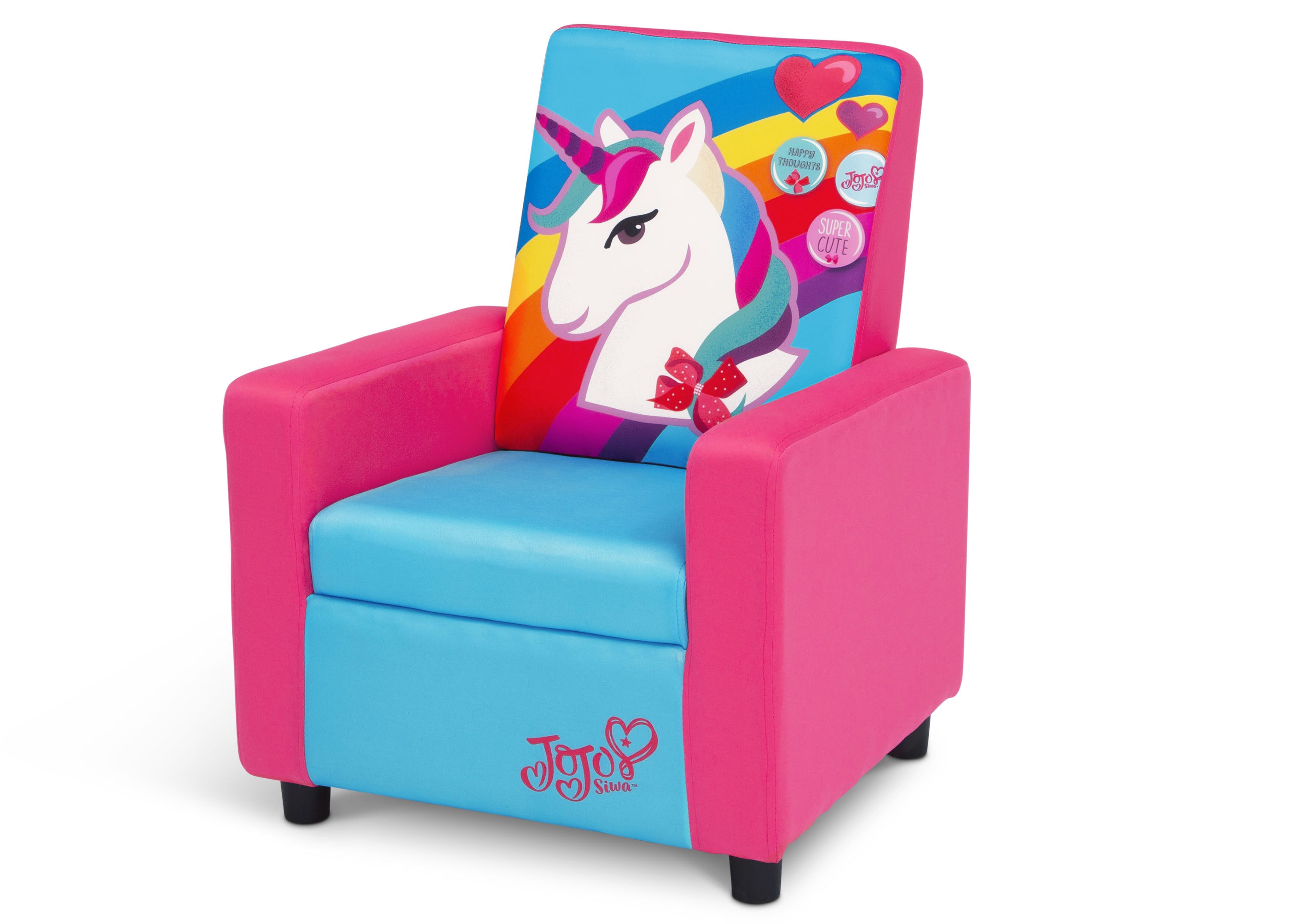 JoJo Siwa High Back Upholstered Chair for Kids - Stylish & Comfortable Gaming, Study & Bedroom Seating for Girls & Teens - Perfect for Gaming Setup, Homework & Room Decor