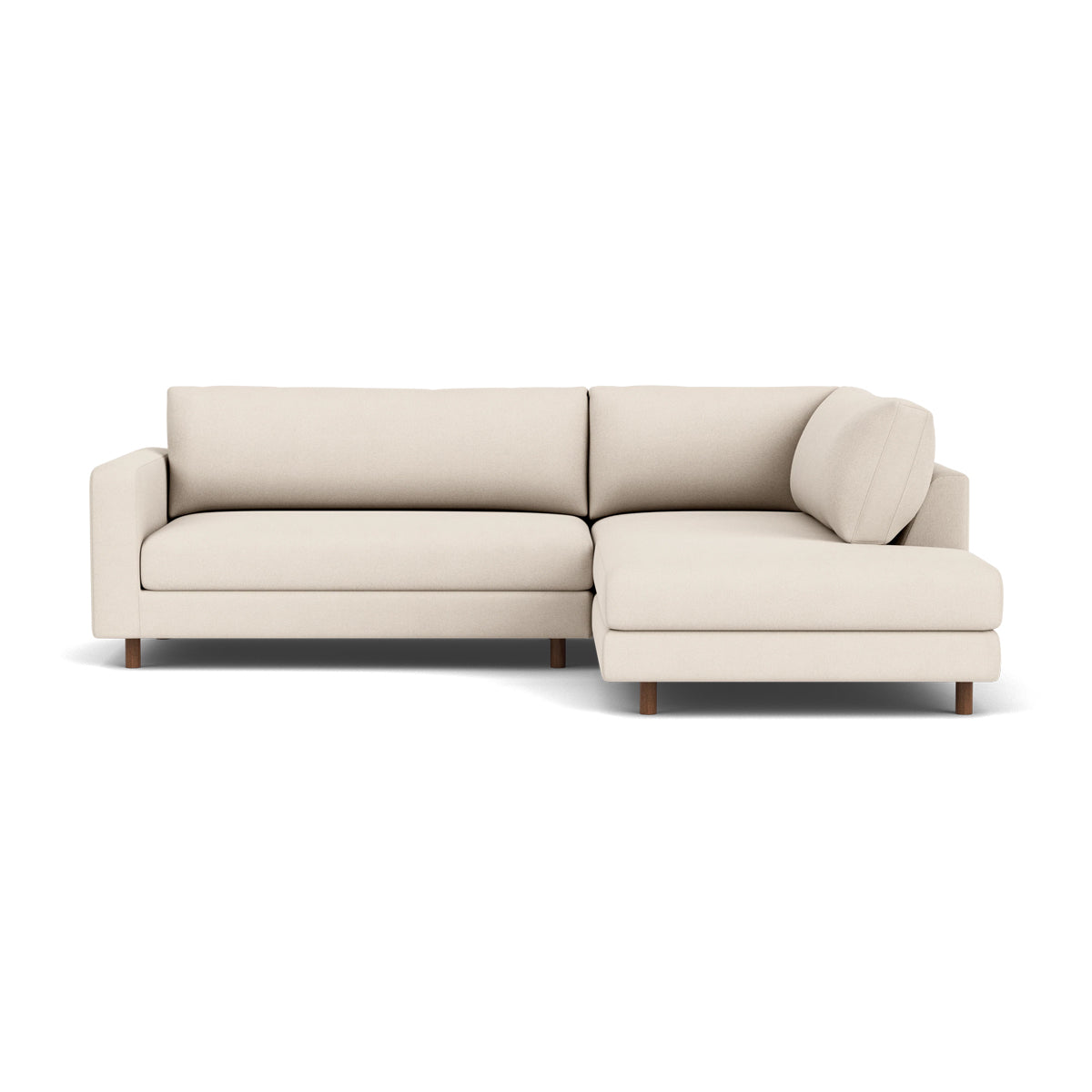 Douglas Fabric Right Corner Sofa - Modern L-Shaped Sectional Couch for Living Room, Small Spaces & Apartments | Comfortable Upholstered Furniture for Family Gatherings & Movie Nights