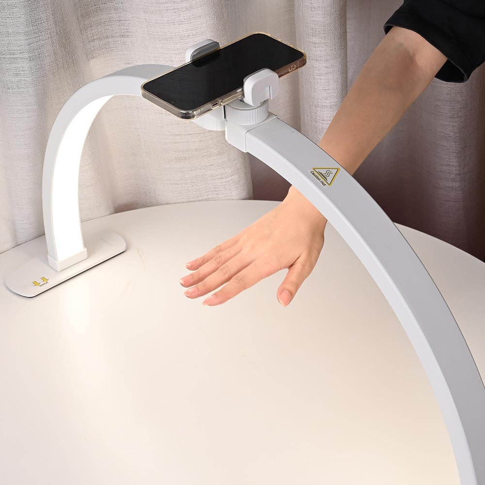 Professional LED Desk Lamp for Nail Tech & Lash Extensions - Adjustable Brightness White Light - Perfect for Salon, Home Studio & Beauty Workspaces