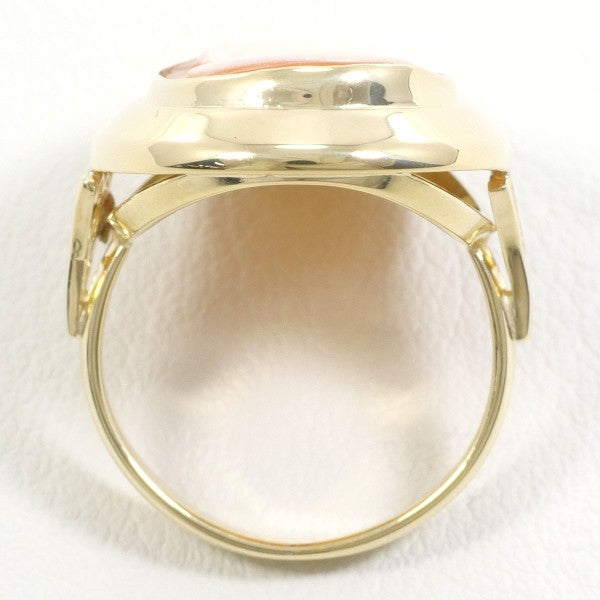 14K Yellow Gold Shell Cameo Ring - Vintage Hand Carved Cameo Jewelry for Women - Perfect Gift for Mother's Day, Anniversary & Special Occasions