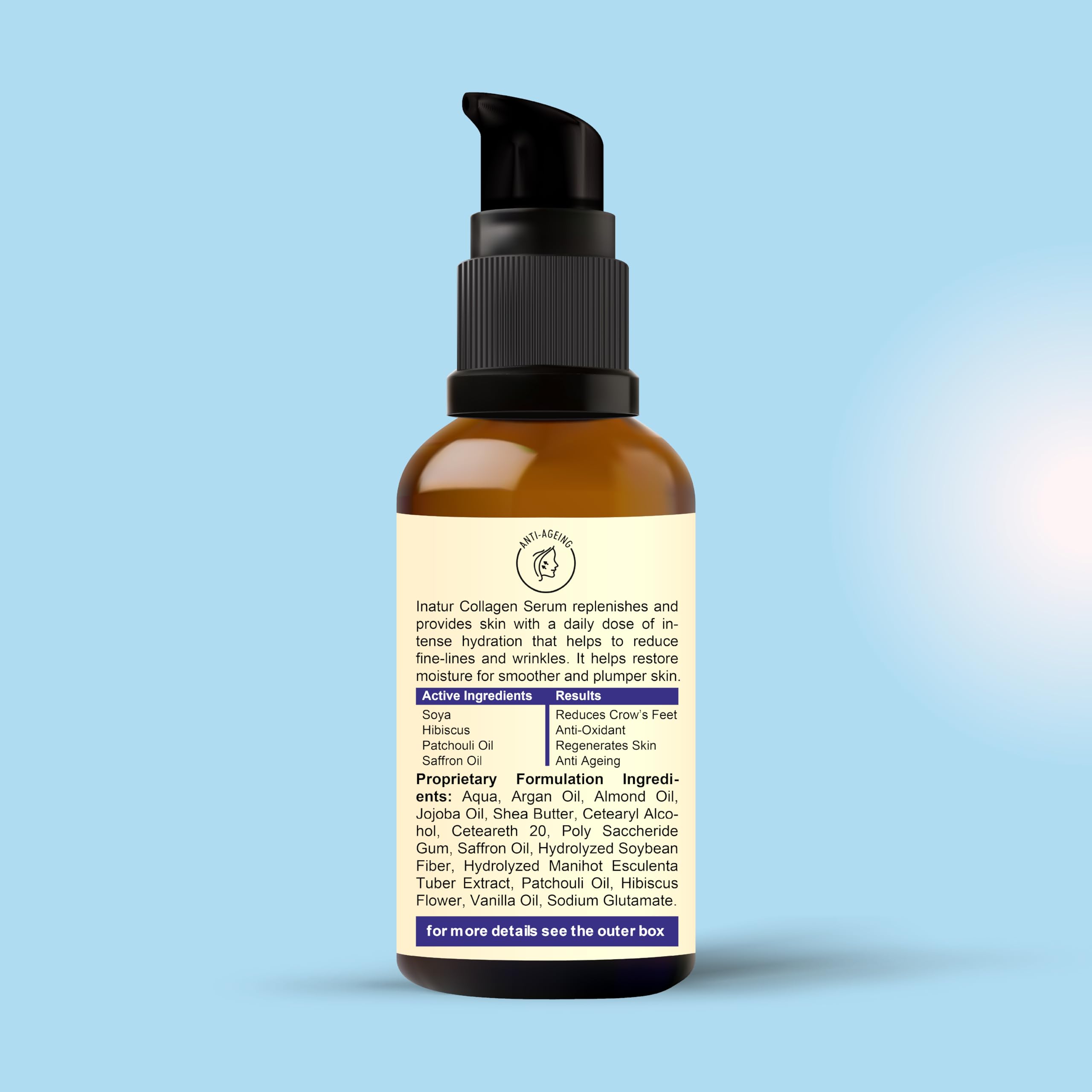 **inatur Collagen Face Serum with Peptides – Anti-Aging & Wrinkle Repair Serum for Women & Men | Boosts Elasticity, Firms Skin & Restores Youthful Glow | Hydrating & Skin Tightening Formula for Radiant Skin | 30ml | Perfect for Night Routine & Daily Skincare**