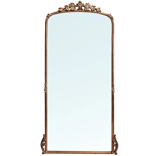 Bella Vita Leaner Dress Mirror with Gold Finish - 190cm Full-Length Mirror for Bedroom, Living Room & Dressing Area