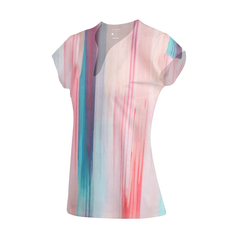 Women's Short Sleeve Tennis Shirts - V-Neck Solid Color Golf & Running Tops - Perfect for Tennis, Golf, Running & Casual Wear