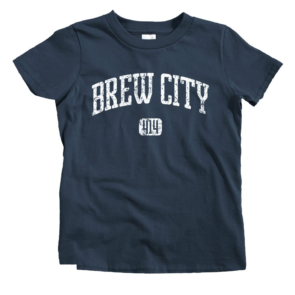 Smash Transit Kids Brew City 414 Milwaukee T-Shirt - Vintage Style Graphic Tee for Boys & Girls - Perfect for School, Sports & Milwaukee Pride Events